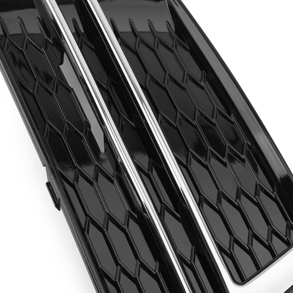 Areyourshop Pair Front Fog Light Cover 8W0807681F 8W0807682F for A4 B9 S-LINE 2016-2018 Bumper Grille