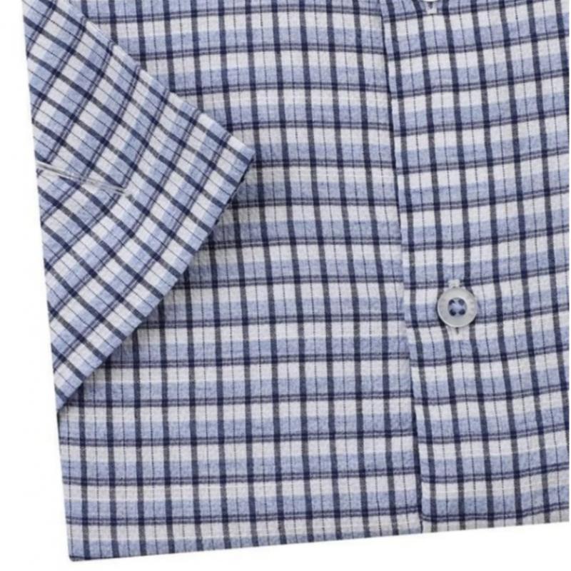 Daks 26ss Linen Blend Small Check Summer Short Sleeve Regular Fit Casual Shirt
