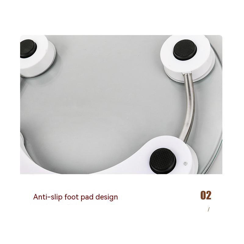 Andy Elektronische Waage Haushaltskörperwaage Intelligente kleine transparente kreisförmige elektronische Waage