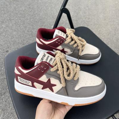 Neformální tenisky hongkongského stylu pro ženy Ins Trendy korejský styl Street Shot Studentské nízké ploché retro tenisky Harajuku Dámské
