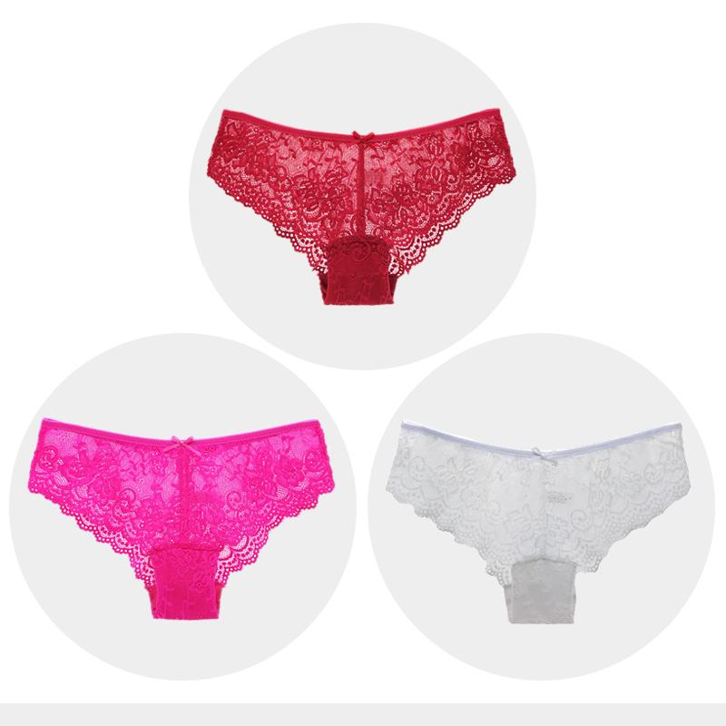 Slip da Donna Sexy Intrecciati Completamente Svuotati a Vita Bassa Pantaloncini Femminili Morbidi Monocolore Traspiranti Biancheria Intima Spedizione Rapida 3pz/lotti