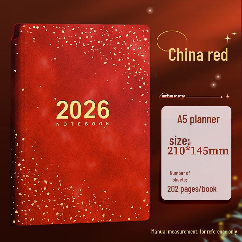 2026 Soft Leather Daily Planner & Self-Discipline Notebook