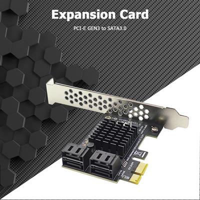 SATA PCIe Adapter 4 Port SATA III To PCI Express 3.0 X1 Controller Expansion Card 6Gbps SATA 3.0 To PCI-e Adapter Converter
