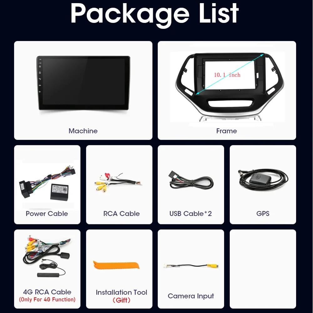 For JEEP Cherokee 5 KL 2014-2019 Android Car Radio Stereo Multimedia Player 2 Din Autoradio GPS Navigation Autoradio IPS Screen