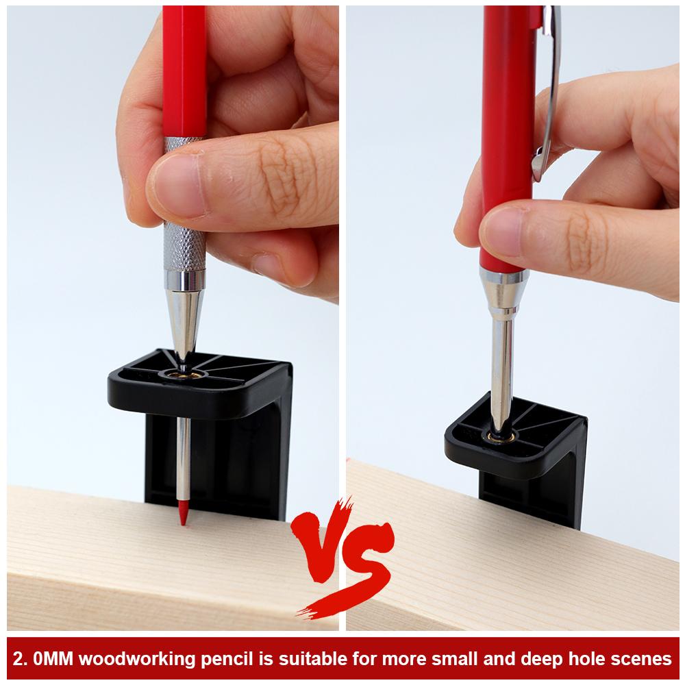 2.0mm Blue Black Red Yellow Long Headed Woodworking Automatic Pencil 2B Lead Deep Hole Marking Architectural Drawing Marker Pen