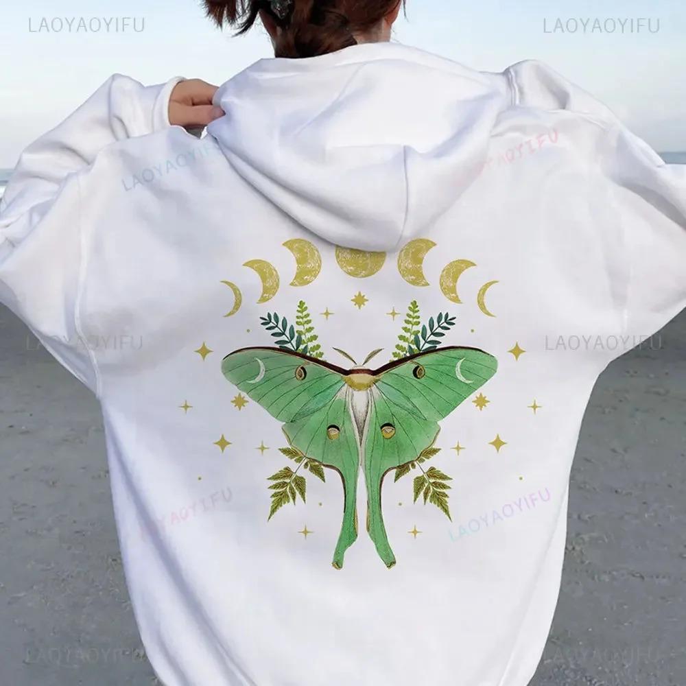 Můra Mikina Můra Luna Mikina Dark Academia Oblečení Cottagecore Top Čarodějnický Svetr Hmyz Tričko Hmyz Goblincore Fáze Měsíce