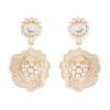 1 Pair New Floral Earrings Luxury Pearl Camellia Women's Earrings Fashion Jewelry Party Wedding Accessories Gifts