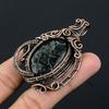 Star Galaxy Jasper Pendant, 999 Copper Wire Wrapped Gemstone Jewelry, Handmade Pendant, For Thanksgiving