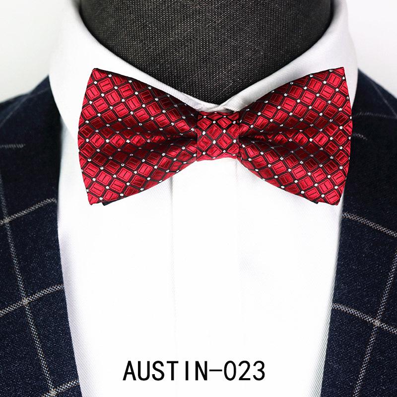 Men's Jacquard Bow Tie & Boutonniere Set for Weddings