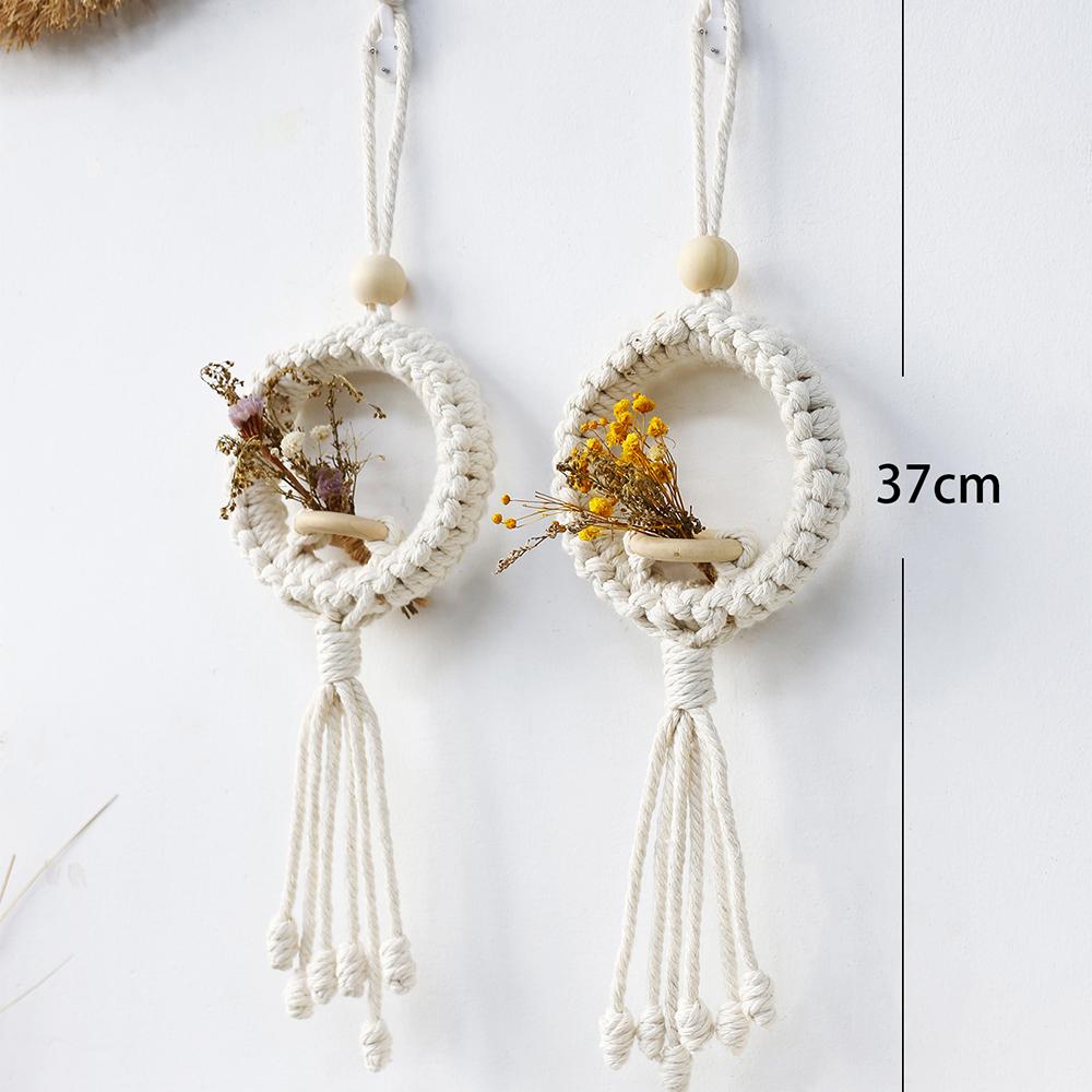 Luftpflanzenhalter Makramee Wandbehang Boho Deko Blumentopf Bauernhaus Garten Töpfe Pflanzgefäße Schlafzimmer Balkon Dekoration Geschenk