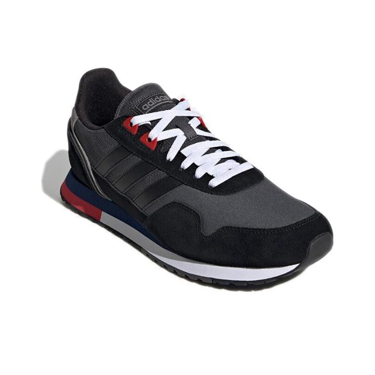 adidas Neo 8K Fashion Fabric Leather Slip Resistant Durable Breathable Supportive Lightweight Low Top Running Shoes Men Sneaker Black EH1429