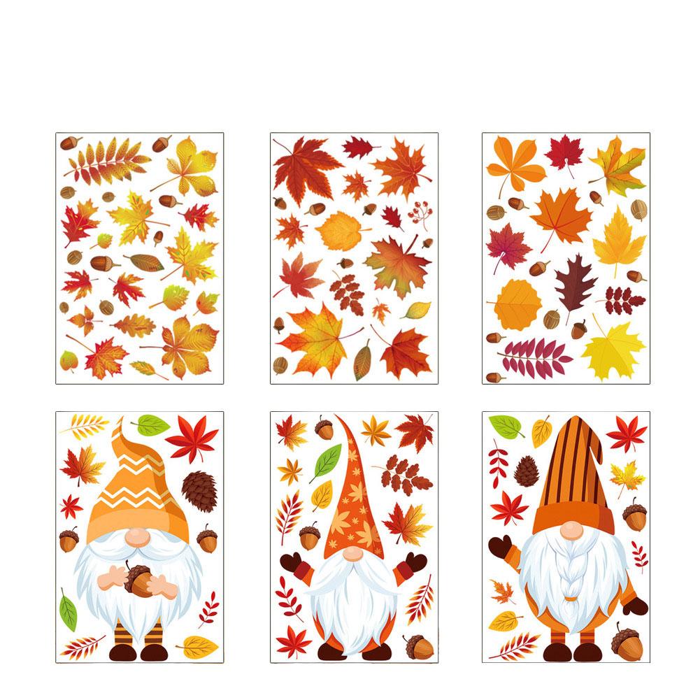 Autumn Window Stickers Maple Leaf Stickers Thanksgiving Decor