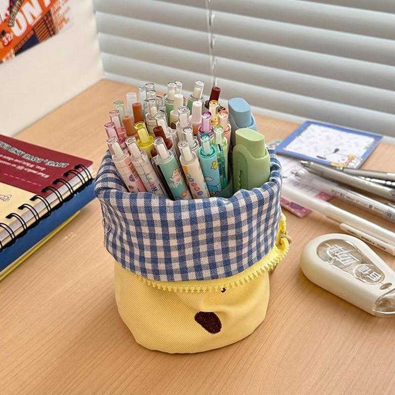 Foldable Pen Holder Pen Bag Funny Cookie Pencil Case Girl Cosmetic Bag Portable Storage Bag Student Stationery Gifts