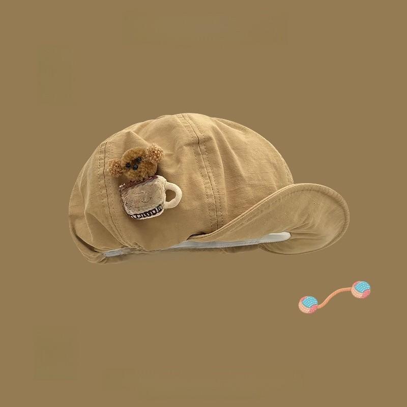 Dog Cartoon Casual Cotton Beret Hat For Women Spring Sun Hat Gift Artists For