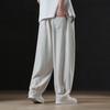 Men Loose Wide Leg Casual Long Pants Chinese Style Plus Size Trousers