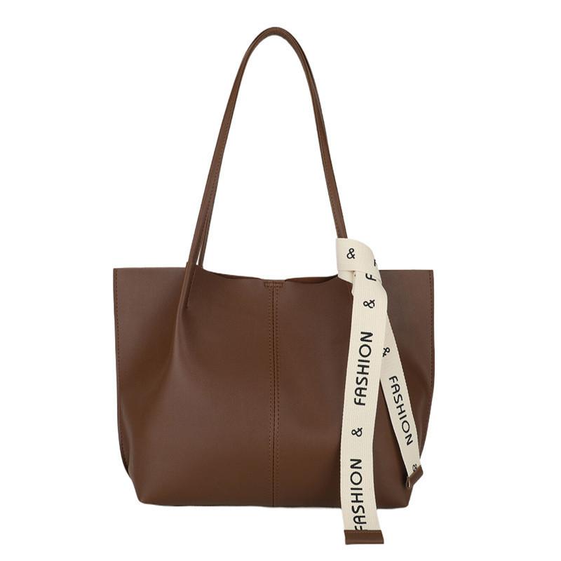 

Stylish Street Fashion Pu Tote Bag With Magnetic Closure For Everyday Use коричневий