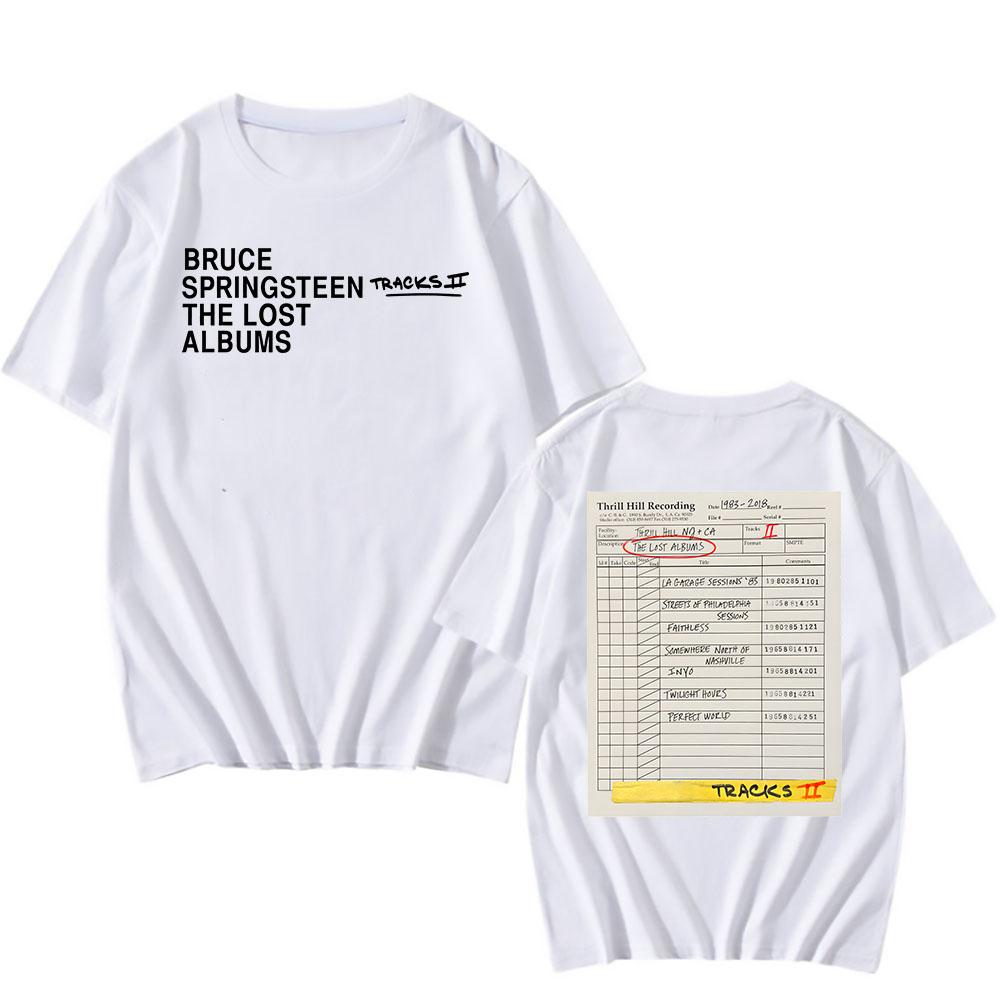 

БРЮС СПРІНГСТІН Tracks II: Футболка The Lost Albums з коротким рукавом чоловіча унісекс вуличний одяг футболки літо бавовна чоловіки жінки футболка топи M