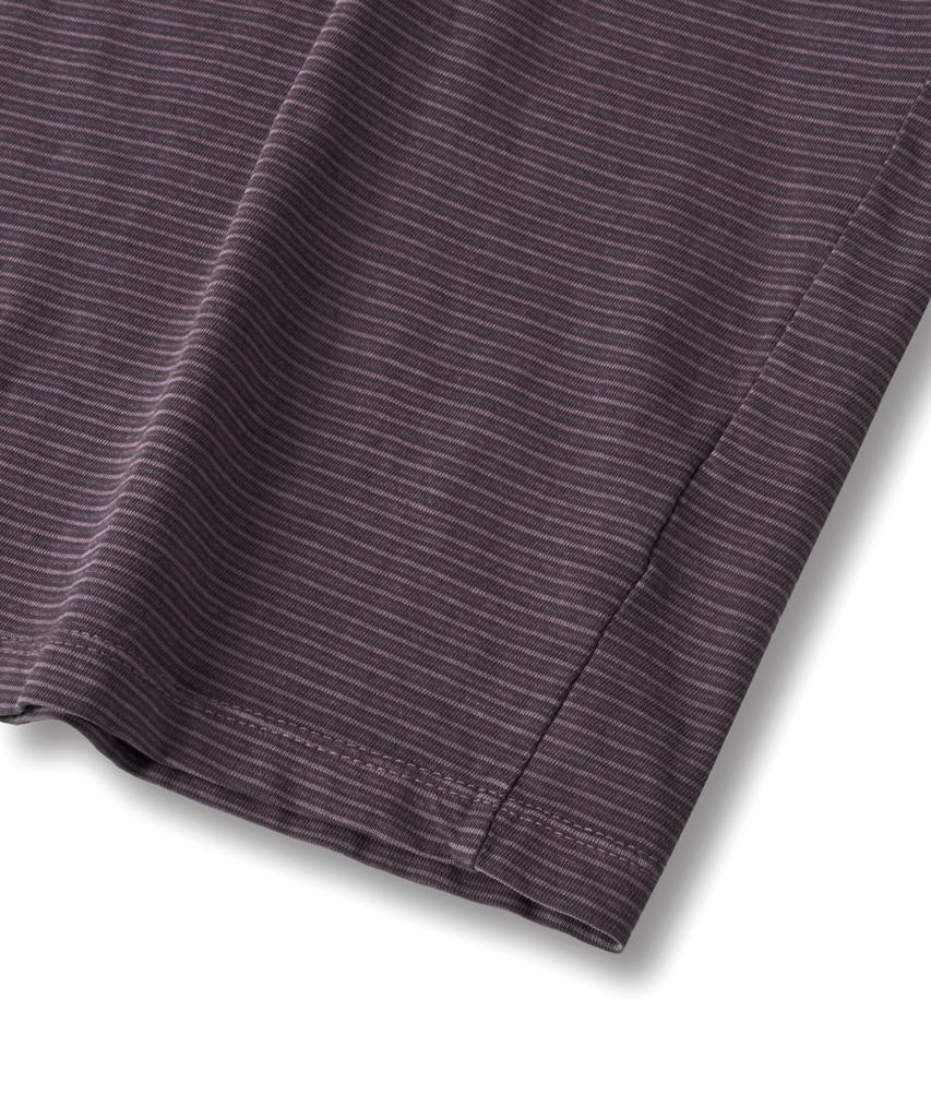 ASP Pigment Dyed Stripe Short Sleeve T-Shirt - Purple