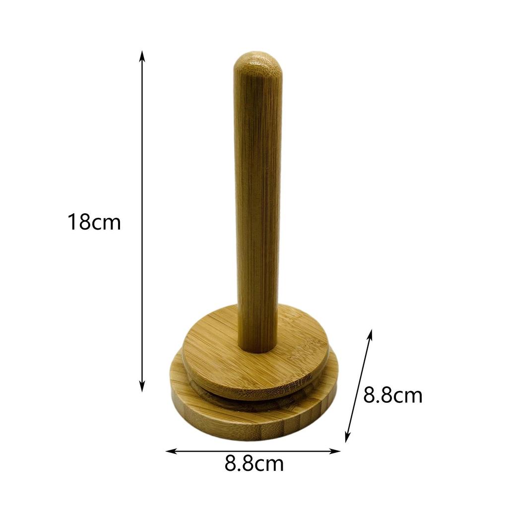 Wood Yarn Ball Holder Paper Towel Rack Vertical Rotating Weaving Tool Rack Storage Winding Roll Holder Dispenser for Crocheting