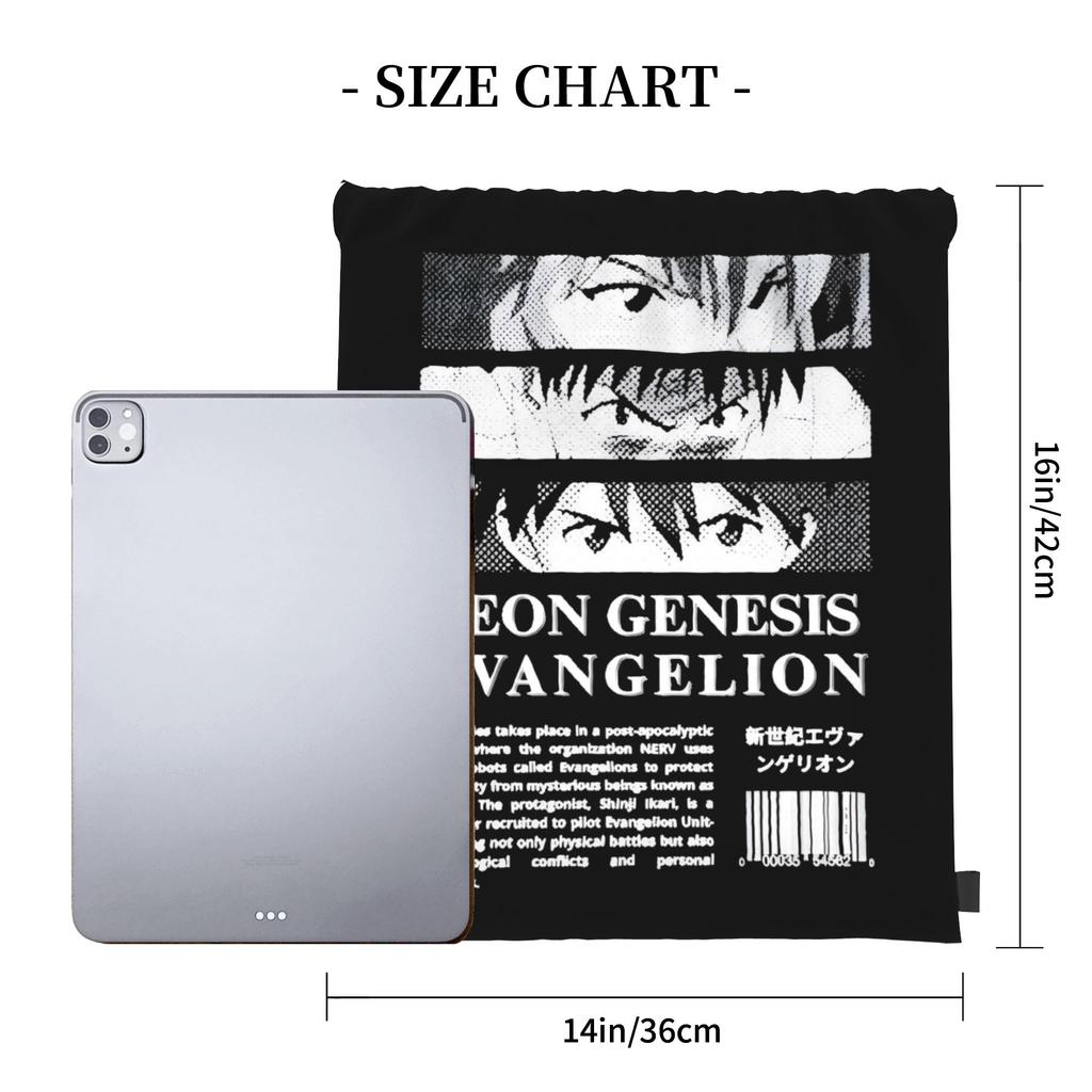 Custom EVA Evangelions Drawstring Bags for Training Yoga Backpacks Women Men Manga Sports Gym Sackpack