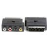 21Pin Scart Adaptor Av Block To Rca Phono Composite S-Video With In/Out Switch Scart Adaptor Av Block