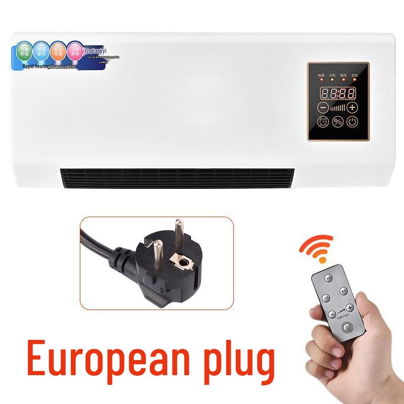 Компактный настенный электрический обогреватель: Эффективный, Быстро нагревающийся, Энергосберегающий комнатный тепловентилятор