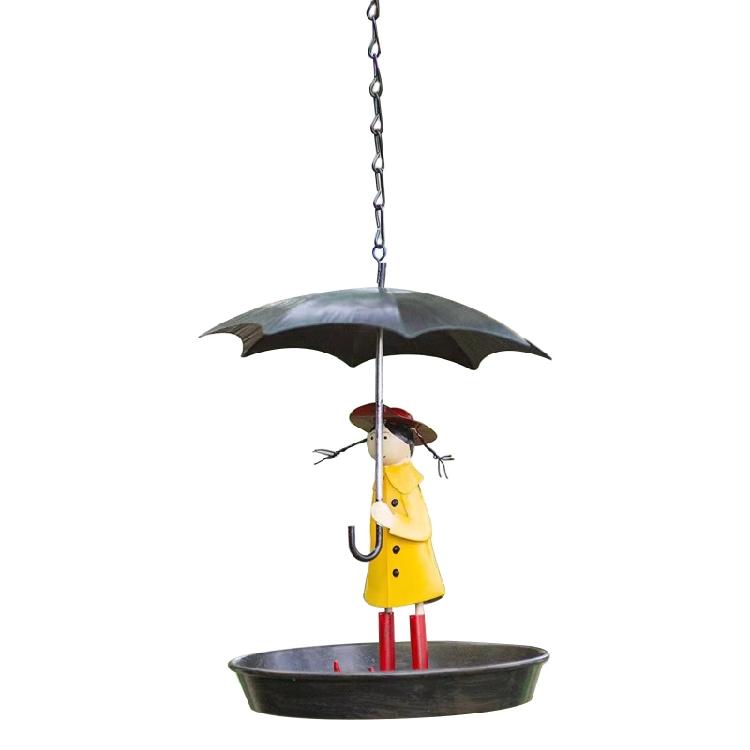 Decorative Cartoon Birdfeeder Outdoor Bird Feeding Accessory Easy Installation