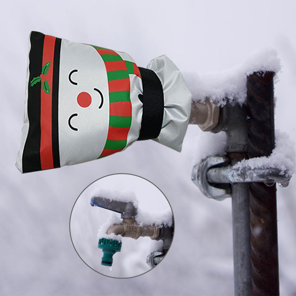 

NEW Christmas Snowman Outdoor Faucet Cover Waterproof Frost Protection Cover Faucet Sleeves Reusable Faucet Insulation Sleeve белый