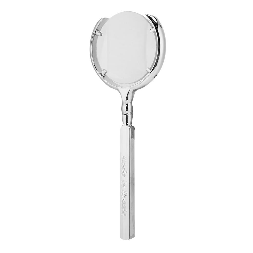 

Handheld Handicraft Magnifying Glass Book Reading Watch Jewelry Repairing MagnifierSilver срібний