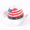 American Flag Cowboy Hat Popular Men's and Women's Sunshade Top Hat Independence Day Party Western Style Fashion Straw Hat