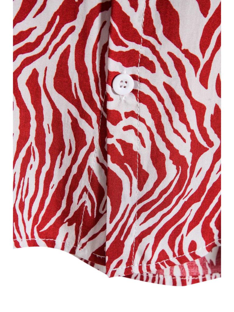 2025 Southeast Asia Men's Zebra Print Beach Shirt
