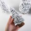 Tower Shaped Mini Snow Pine Tree Stable Mini Christmas Tree Creative Flocked Cedar Tree  Party