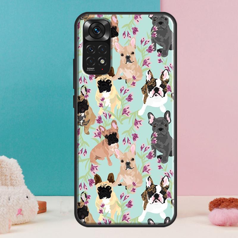 Cute French Bulldog Case For Xiaomi Redmi Note 14 13 Pro 12 11 9 10 9S 10S 11S 12S Redmi 14C 13C 10C 12C Cover