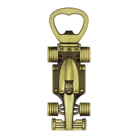 Race Car Bottle Opener Christmas Charm Zinc Alloy Non-Slip Handle Festive Gift for Racing Fans Dads Husbands Collectors Holiday Party Accessory