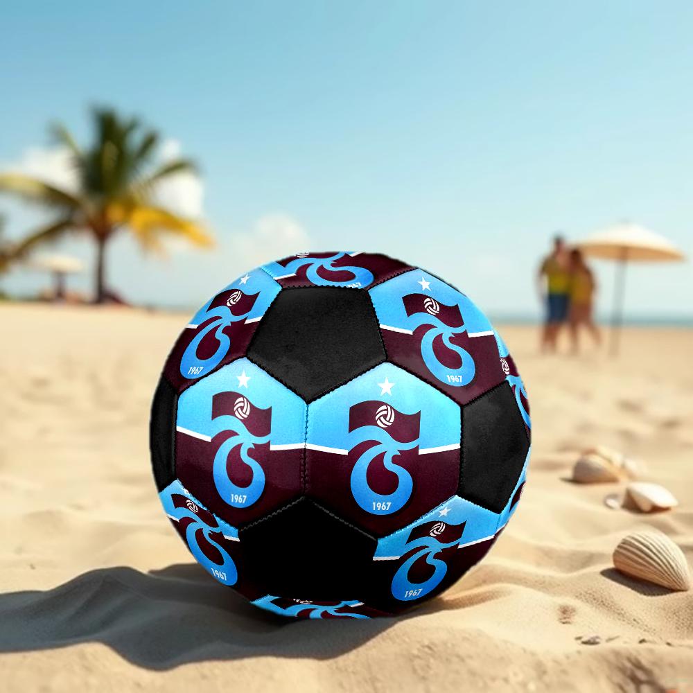 Trabzonspor FC Soccer Ball, Colorful, Suitable for All Ages, Machine-stitched, PVC Material, Competition Grade, Durable and High Bounce