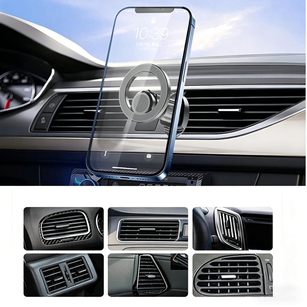 Magnetic Car Air Vent Phone Holder MagSafe Auto Mount Phone Bracket Car Hands Free Phone Holder 360 Degree Rotation