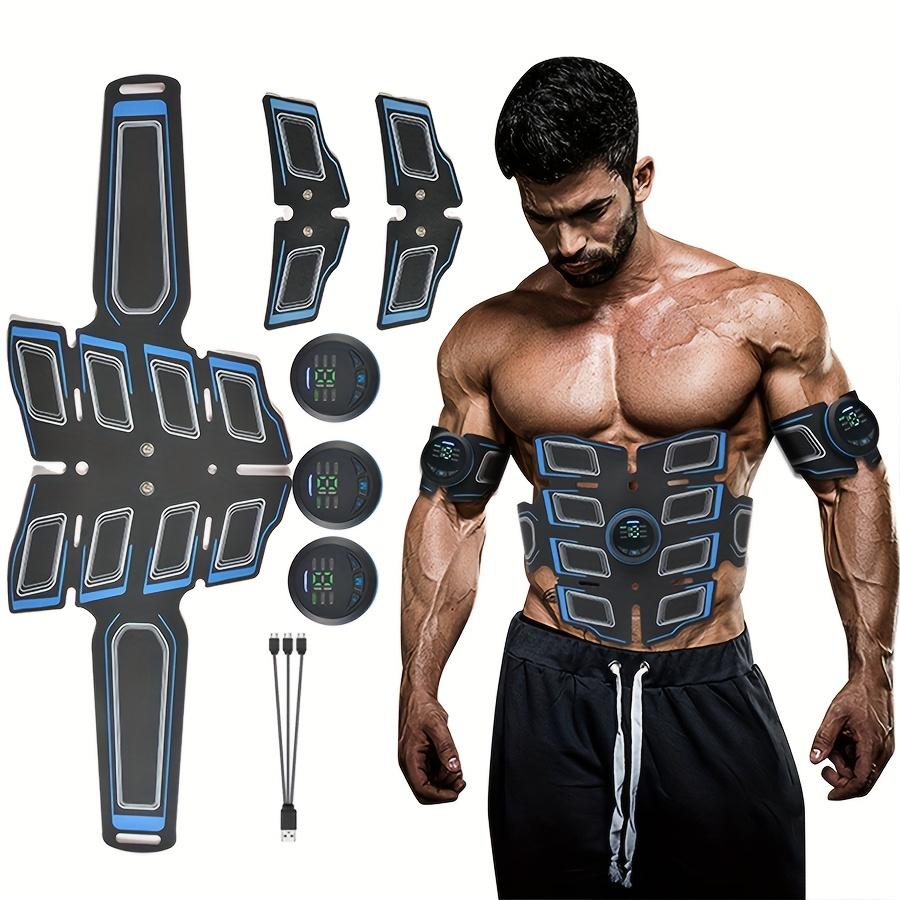 Rechargeable EMS Fitness Massage Belt - 6 Modes, 18 Intensity Levels, Muscle Training & Physiotherapy Stimulator, Lithium Battery Powered