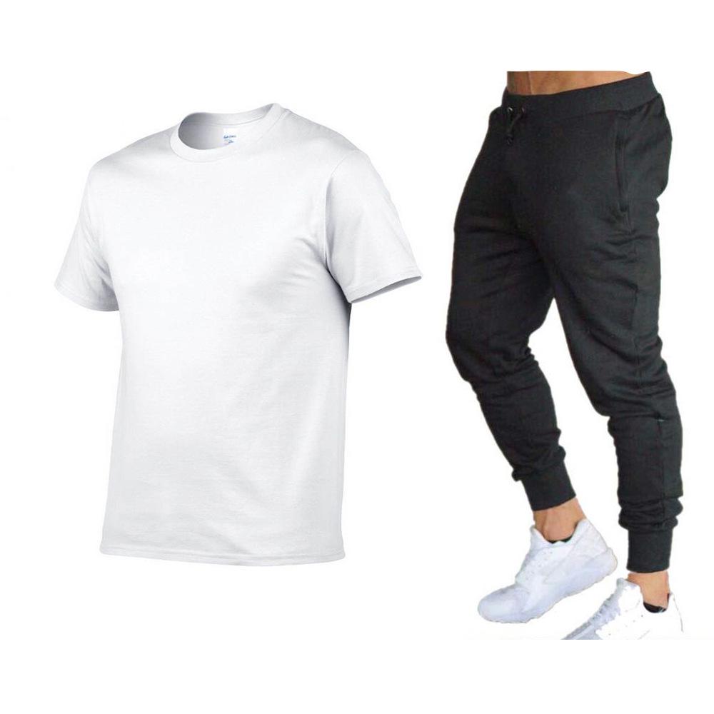 2025 Pure Cotton Round Neck T-shirt & Lightweight Long Pants Set