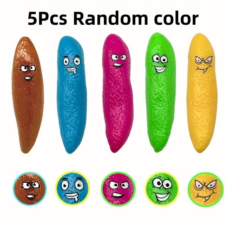 5Pcs and Funny Poop Toy Finger Ejection Poop Suitable for Halloween Carnival Party Trick Gift Children Gift Bag Piñata Filler