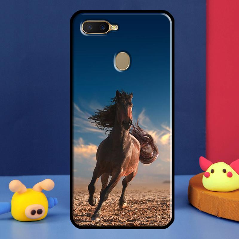 Horses Running Case For Oppo A98 A78 A58 A15 A16 A17 A5 A9 A91 A52 A72 A76 A96 A74 A94 A54 S A57 A77 Cover