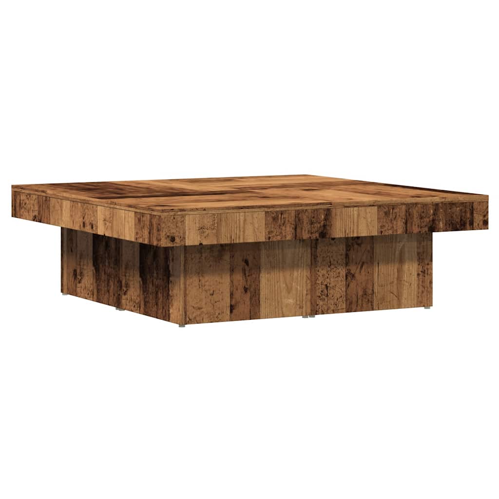 Couchtisch im rustikalen Holz-Look 90 x 90 x 28 cm Holzwerkstoff