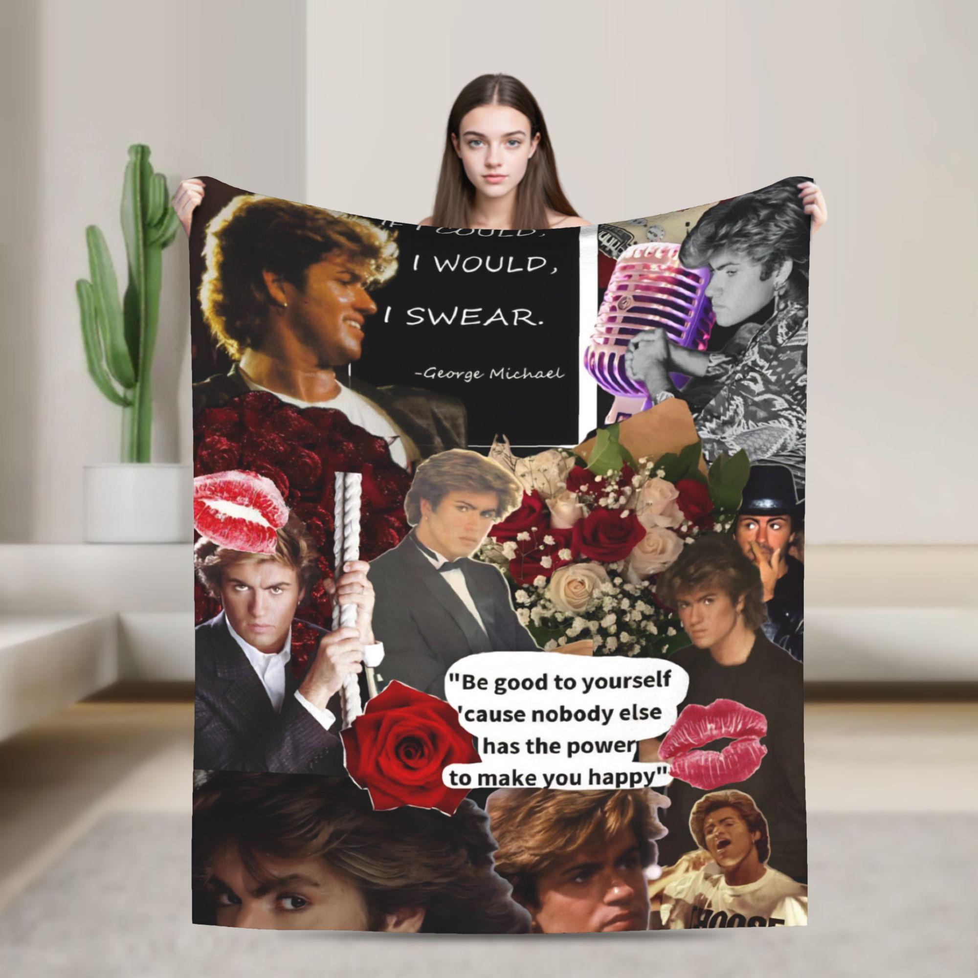 

George Michael Singer Legend Flannel Fashion Blankets Music Album Awesome Throw Fashion Blanket for Quilt 200x150cm Warm 75x90cm