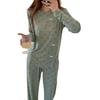 Women's Smiley Lounge Set: Long Sleeve & Pants for Autumn/Winter