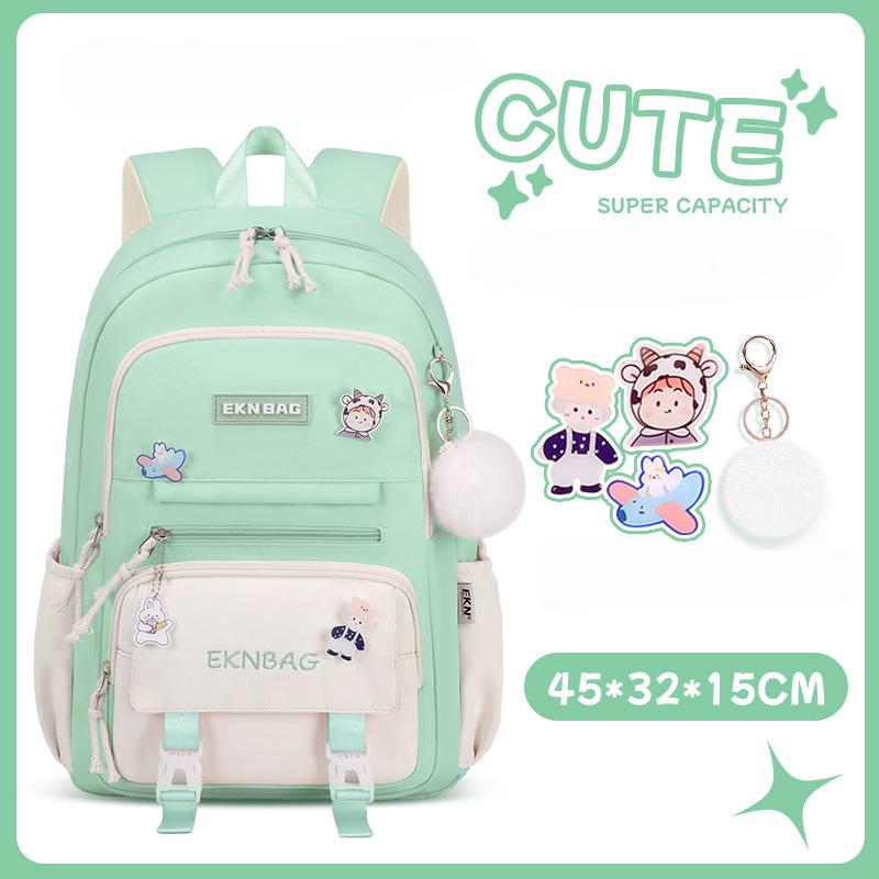 School Backpack for Girls Primary School Grade 3-6 Students Bookbag Children Kawaii Backpacks for 8-12 Years Girl Back Pack