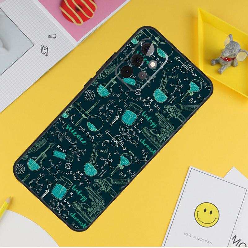 Biology and Chemistry Case For Samsung Galaxy A54 A34 A14 A56 A52 A53 A16 A26 A36 A55 A35 A15 A32 A12 A33 A13 A17