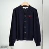 Japanese Double Heart V-neck Wool Cardigan - Loose, Versatile Knitwear Sweater