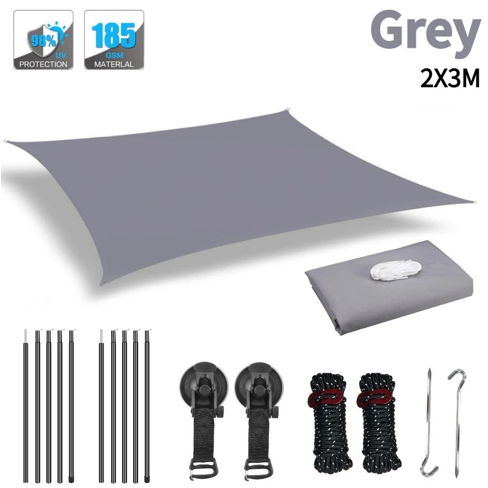 Car Awning for Van Campervan Caravan Truck Vehicle 2x3M 2x4M Waterproof Sun Shelter Canopy Anti-UV Outdoor Camping Shade Sails