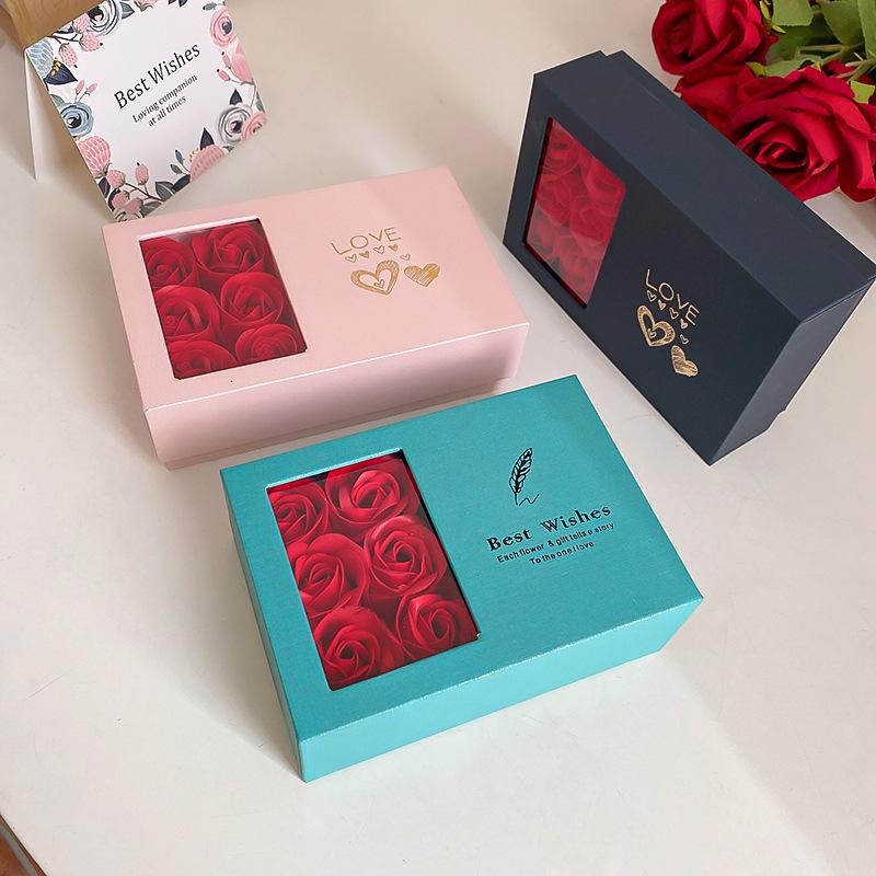 Rose jewelry set box Internet celebrity design sense storage box jewelry maintenance identification