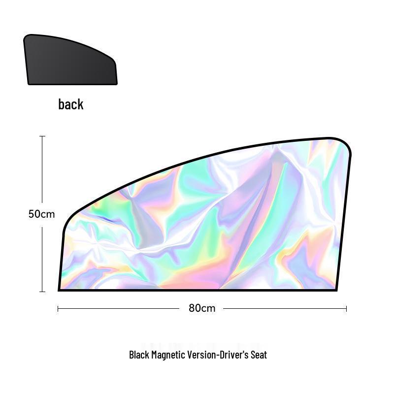 Magnetic Car Sun Shade - Full Blackout, Heat Insulation, Opaque Curtain