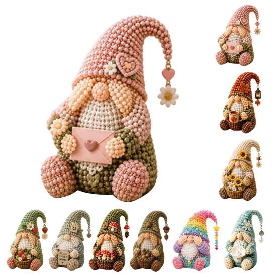 Kit de Manualidades de Cuentas de Gnomo, Kit DIY de Gnomo de Cuentas Diminutas, Lindo Kit de Arte de Gnomo con Cuentas para Adultos Adolescentes Decoración Única para el Hogar Regalo Hecho a Mano